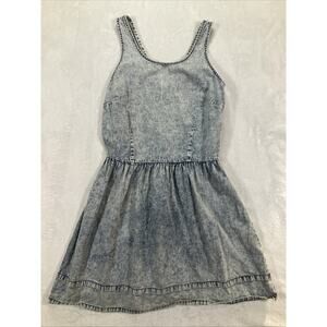 Charlotte Russe Mini Dress Corset Denim Retro 90's Y2K 100% Cotton Size Small